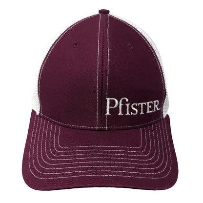Richardson Trucker Hat Black White One Size Pfister Logo Mesh Snapback Model 112