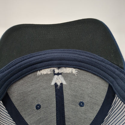 Worldserve International Snapback Trucker Hat Blue OS Adjustable Mesh Linksoul