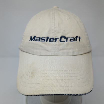 Master Craft Slideback Hat Tan One Size Adjustable Embroidered 6 Panel Cotton