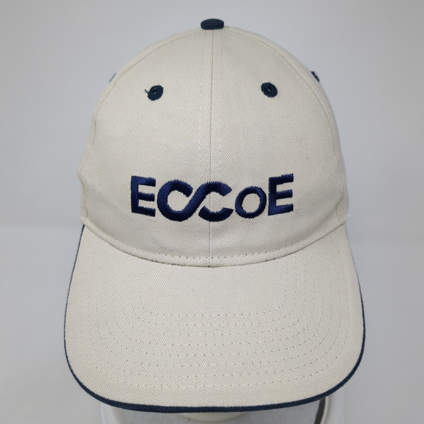 ECCoE Strapback Hat Beige One Size Adjustable Embroidered Hit Wear