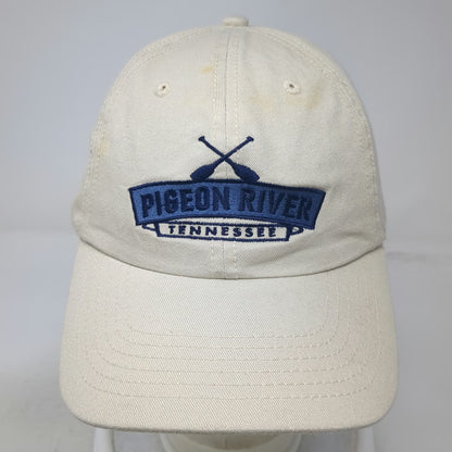 My Town Originals Pigeon River Tennessee Hat Beige Blue One Size Baseball Cap