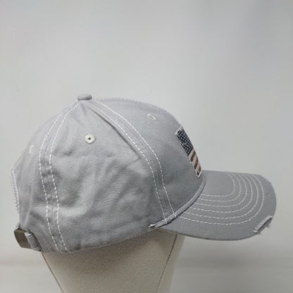 American Flag Graybar Slideback Hat Gray OSFA Embroidered K-Products