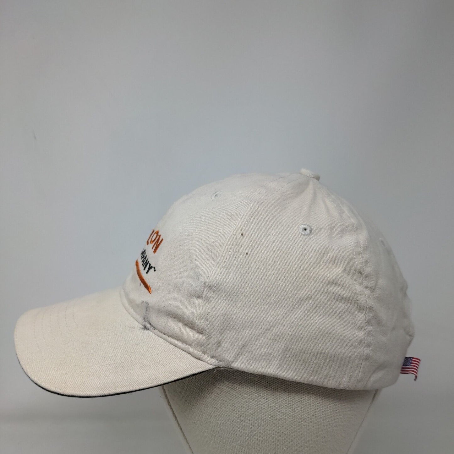 Dillon & Company Strapback Hat Cream One Size Embroidered Bayside