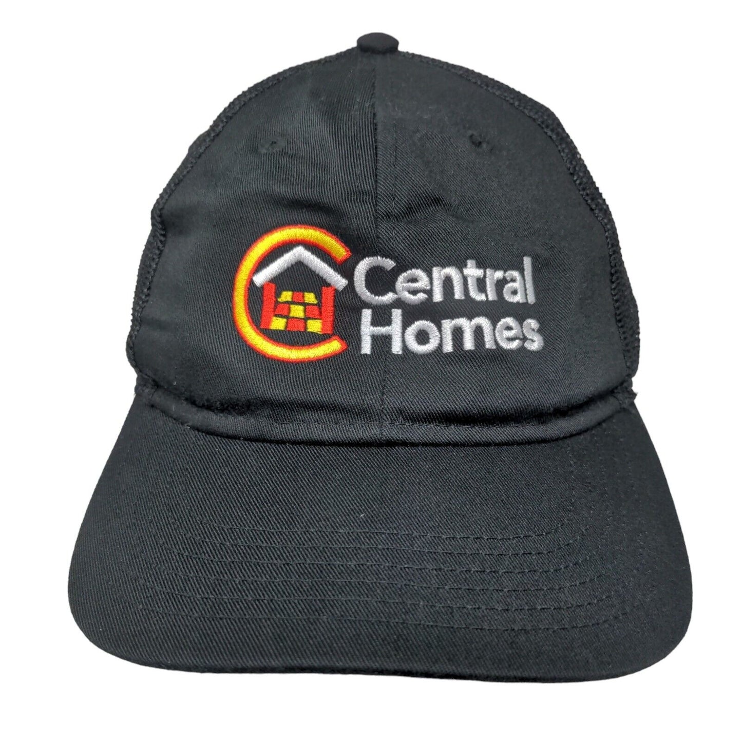 Central Homes Snapback Trucker Hat Black OSFM Adjustable Embroidered Mesh Back