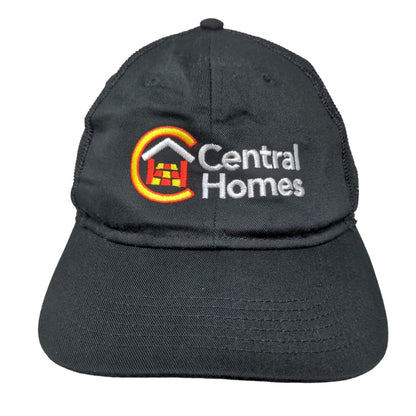 Central Homes Snapback Trucker Hat Black OSFM Adjustable Embroidered Mesh Back
