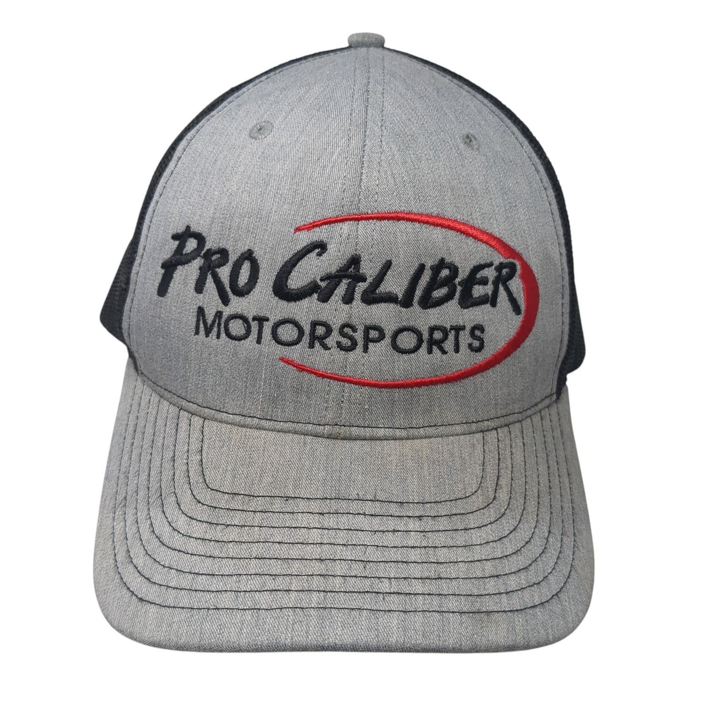 Pro Caliber Motorsports Snapback Trucker Hat Gray One Size Mesh Back