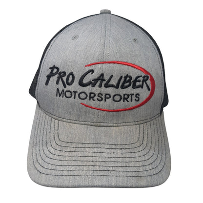 Pro Caliber Motorsports Snapback Trucker Hat Gray One Size Mesh Back