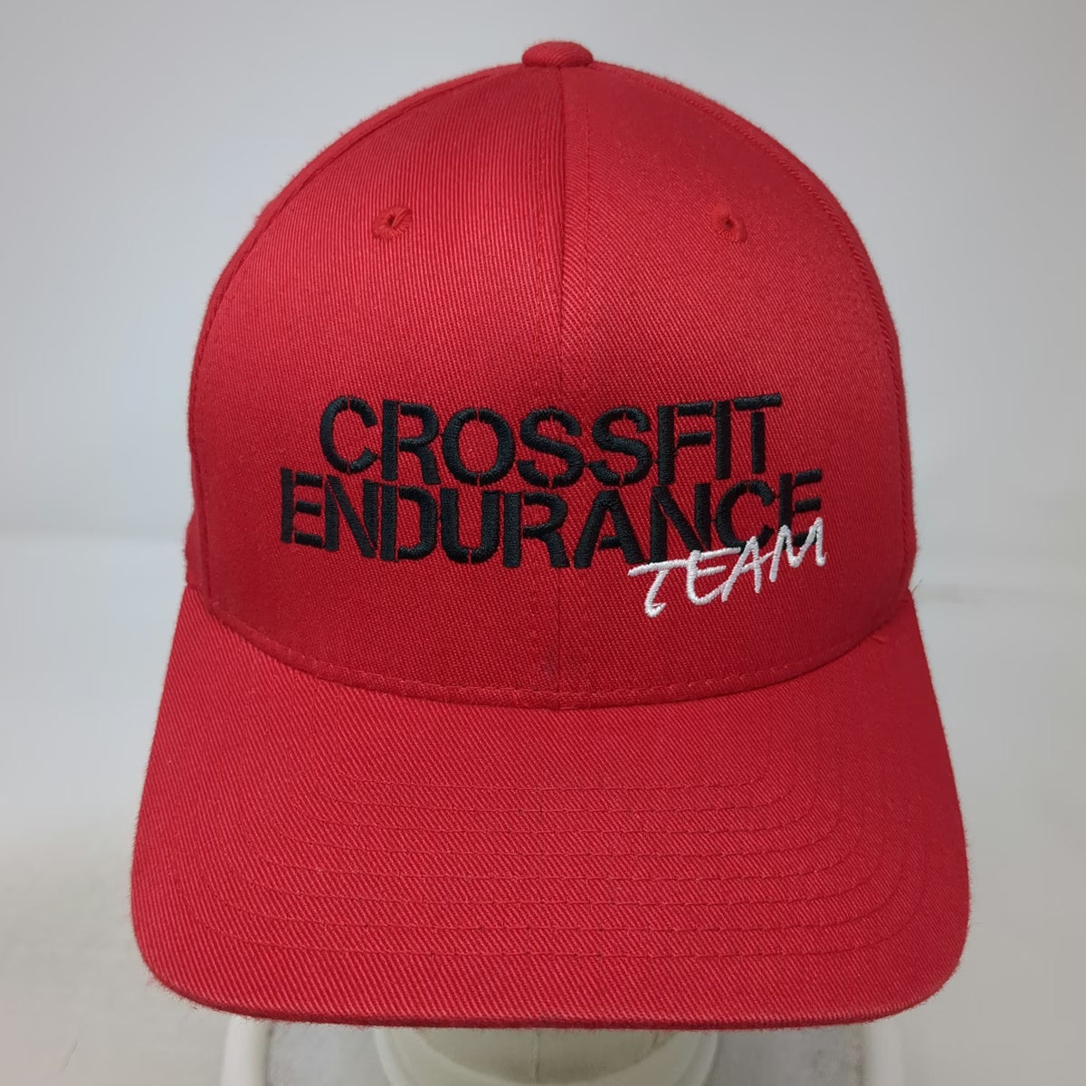 Flexfit Baseball Cap Red M CrossFit Endurance Team Arbor Gym Athletic Hat