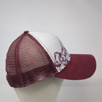 Grand Teton Association Snapback Trucker Hat Red One Size Mesh Back