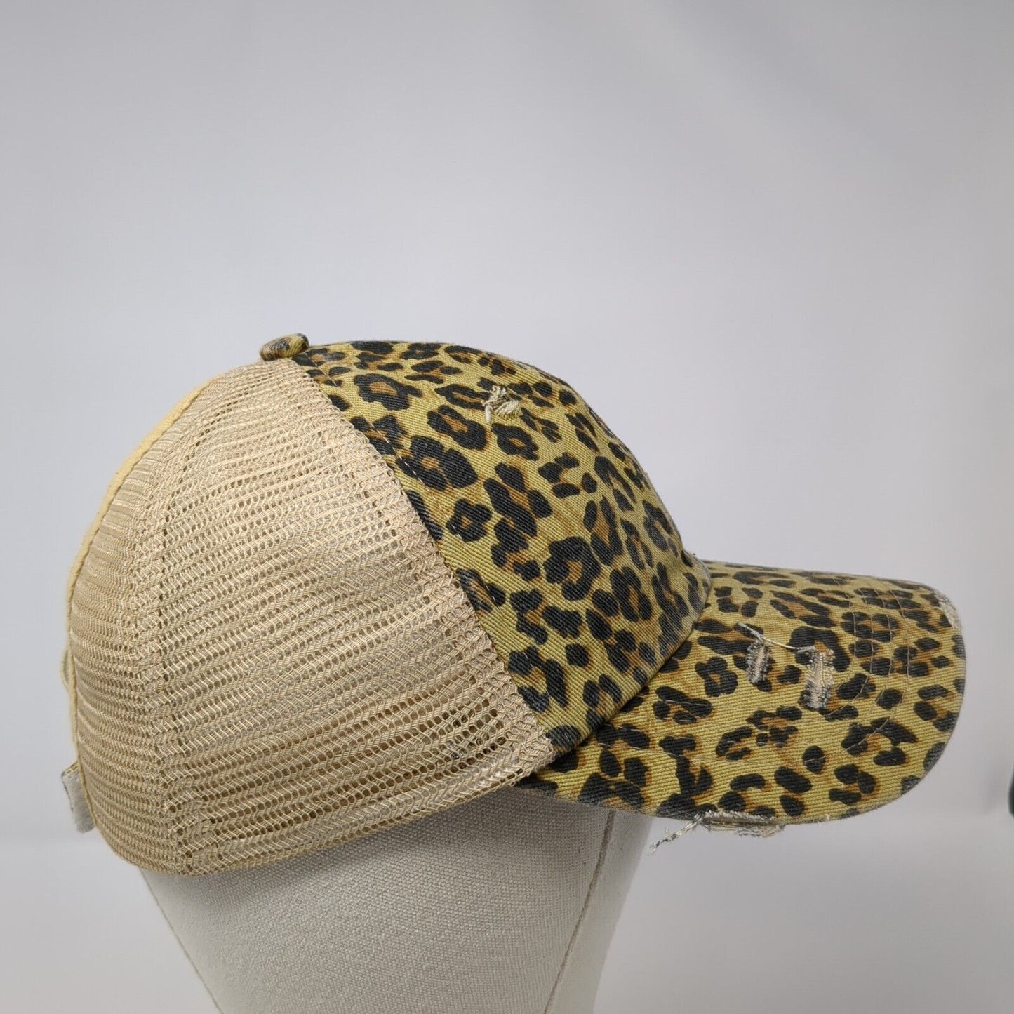 Unbranded Strapback Trucker Hat Ponytail Multi One Size Animal Print