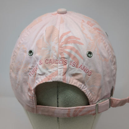 Hyp Baseball Cap Pink One Size Turks & Caicos Tropical Hibiscus Palm Tree Hat