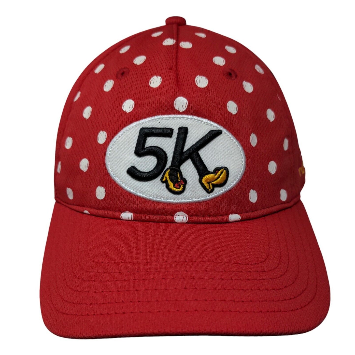 5K Run Disney Minnie Mouse Every Mile is Magic Strapback Hat Red One Size Polka