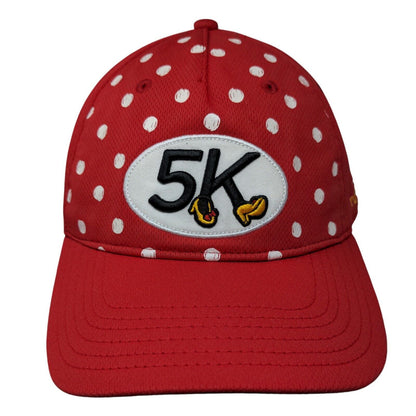 5K Run Disney Minnie Mouse Every Mile is Magic Strapback Hat Red One Size Polka