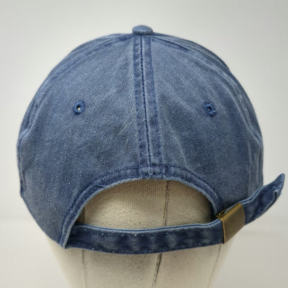 J-Hats Kennebunkport Maine Blue One Size Baseball Cap Slideback Cotton Logo Hat