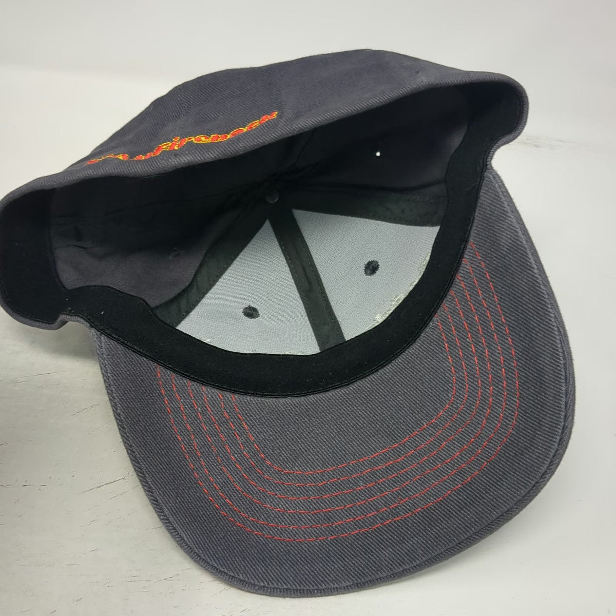 Gray Baseball Cap One Size Science of Archery Firenock Red Stitching Hat