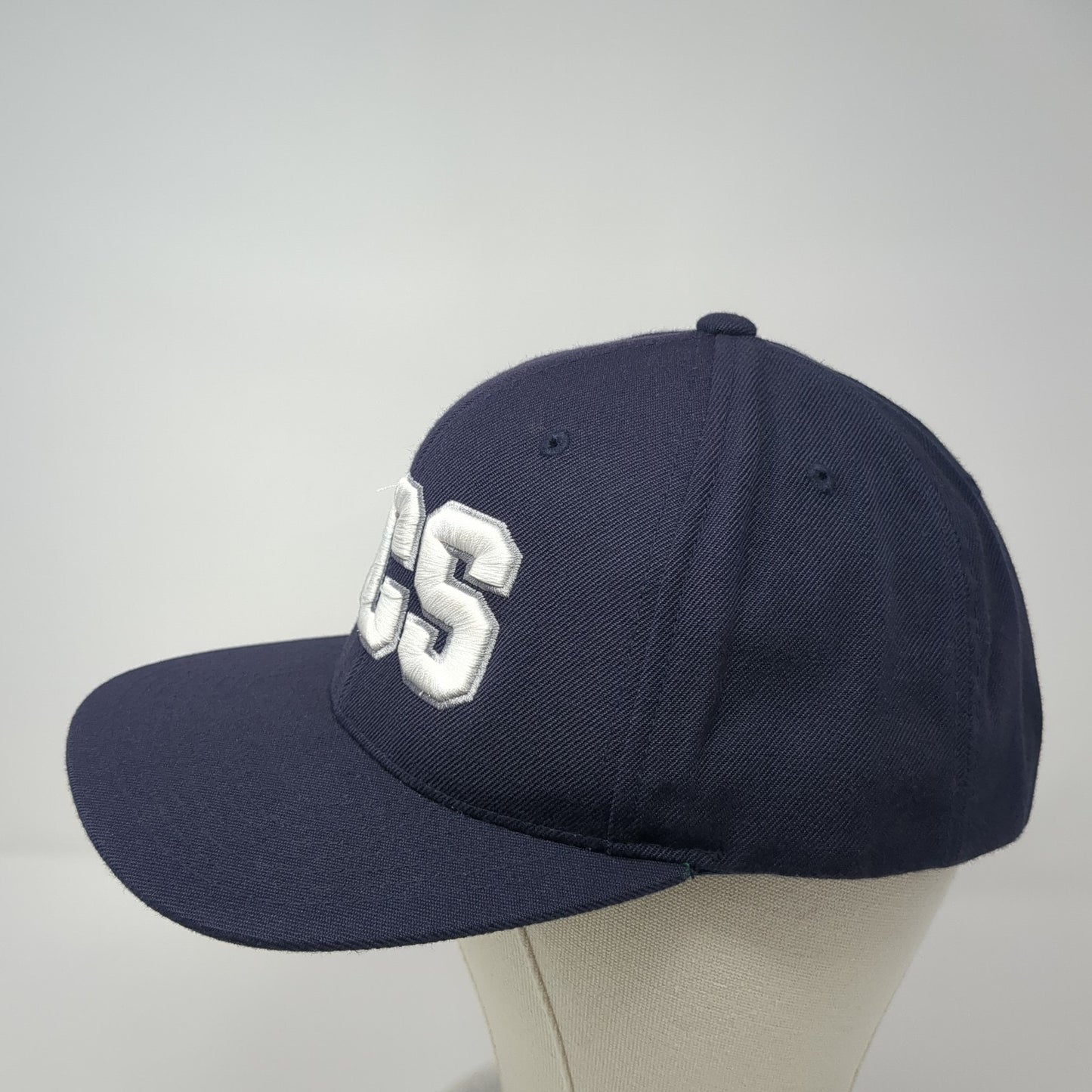 LCS Snapback Hat Blue One Size Adjustable Solid Embroidered Yupoong