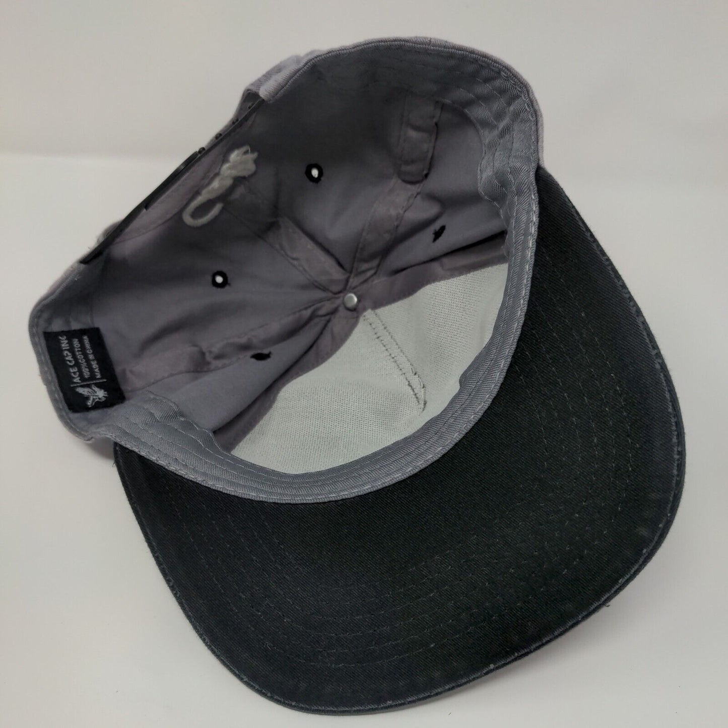 Cali Bear Snapback Hat Gray One Size Adjustable Colorblock Ace Cap Inc