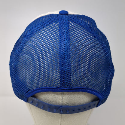 Reichhold Snapback Trucker Hat Blue One Size Mesh Back Adjustable