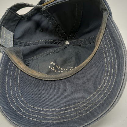 Life is Good Baseball Cap Blue One Size Contrast Stitching Washed Cotton Hat