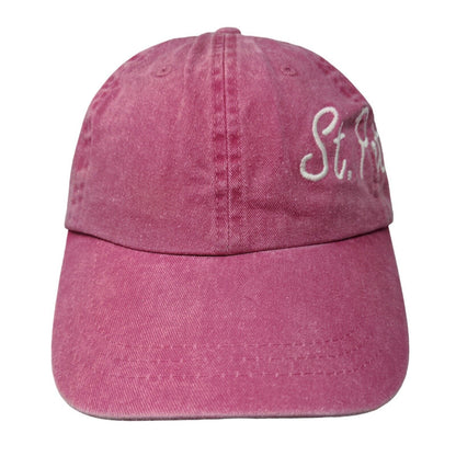 St. Pete Beach Florida Slideback Hat Pink OSFM Embroidered Adjustable