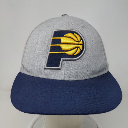 New Era Men's 59Fifty Fitted Hat Gray Size 7 1/4 Indiana Pacers Logo