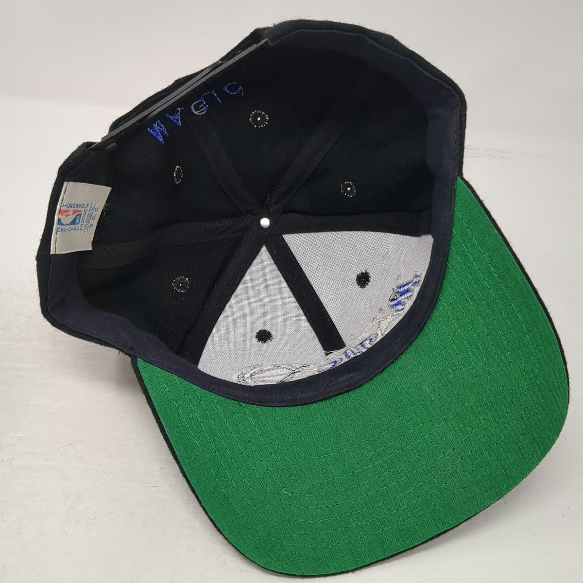 G.C.C. NBA Orlando Magic Snapback Hat Black Blue Green Underbrim Logo Vintage