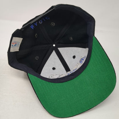 G.C.C. NBA Orlando Magic Snapback Hat Black Blue Green Underbrim Logo Vintage