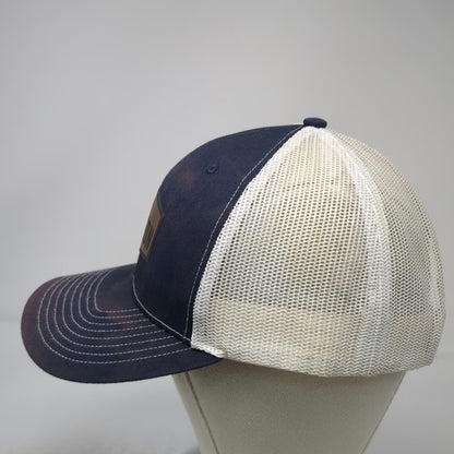 Richardson Trucker Hat Blue One Size Oregon Patch Mesh Back Pine Trees Snapback