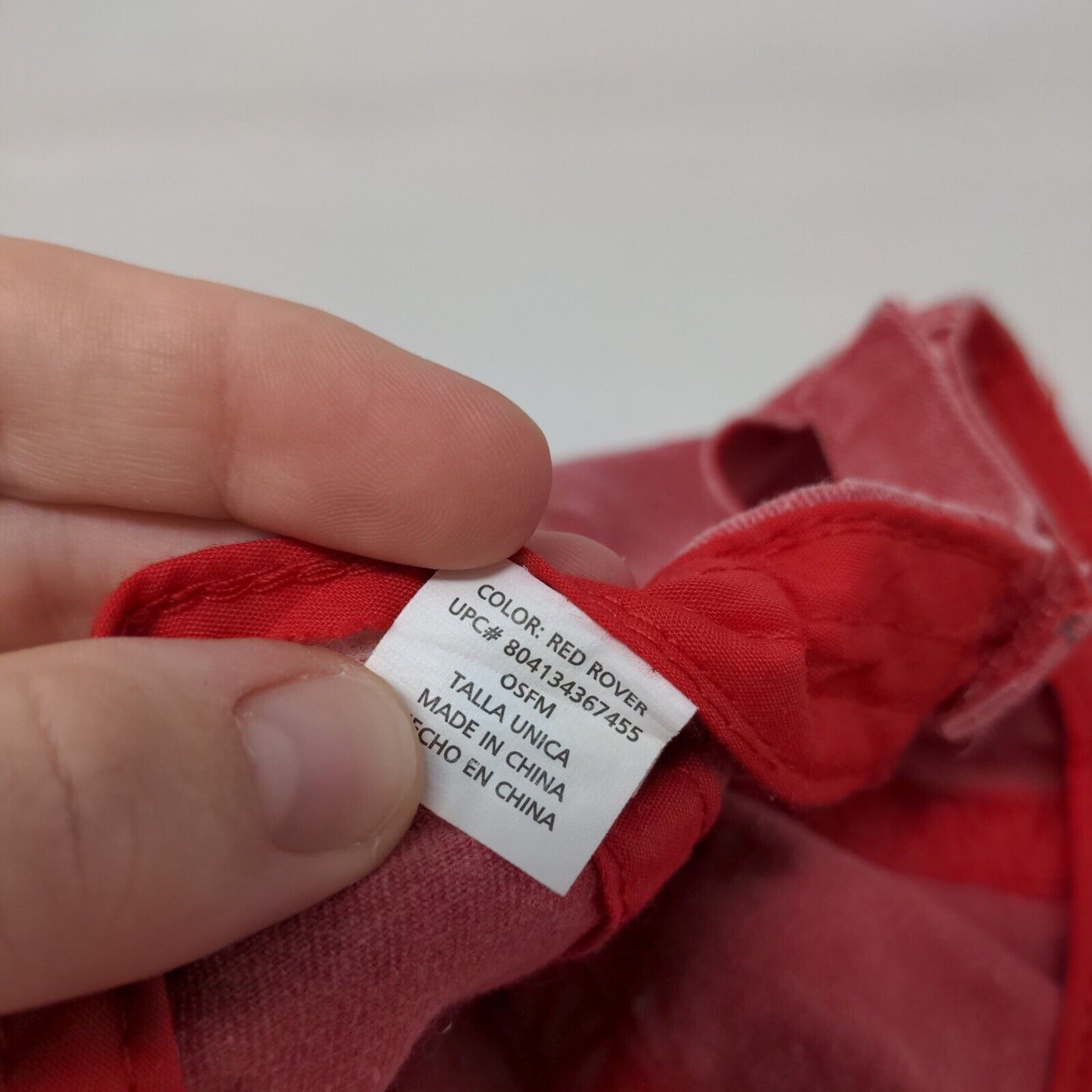 Unbranded Strapback Hat Red Rover OSFM Adjustable 6 Panel Blank