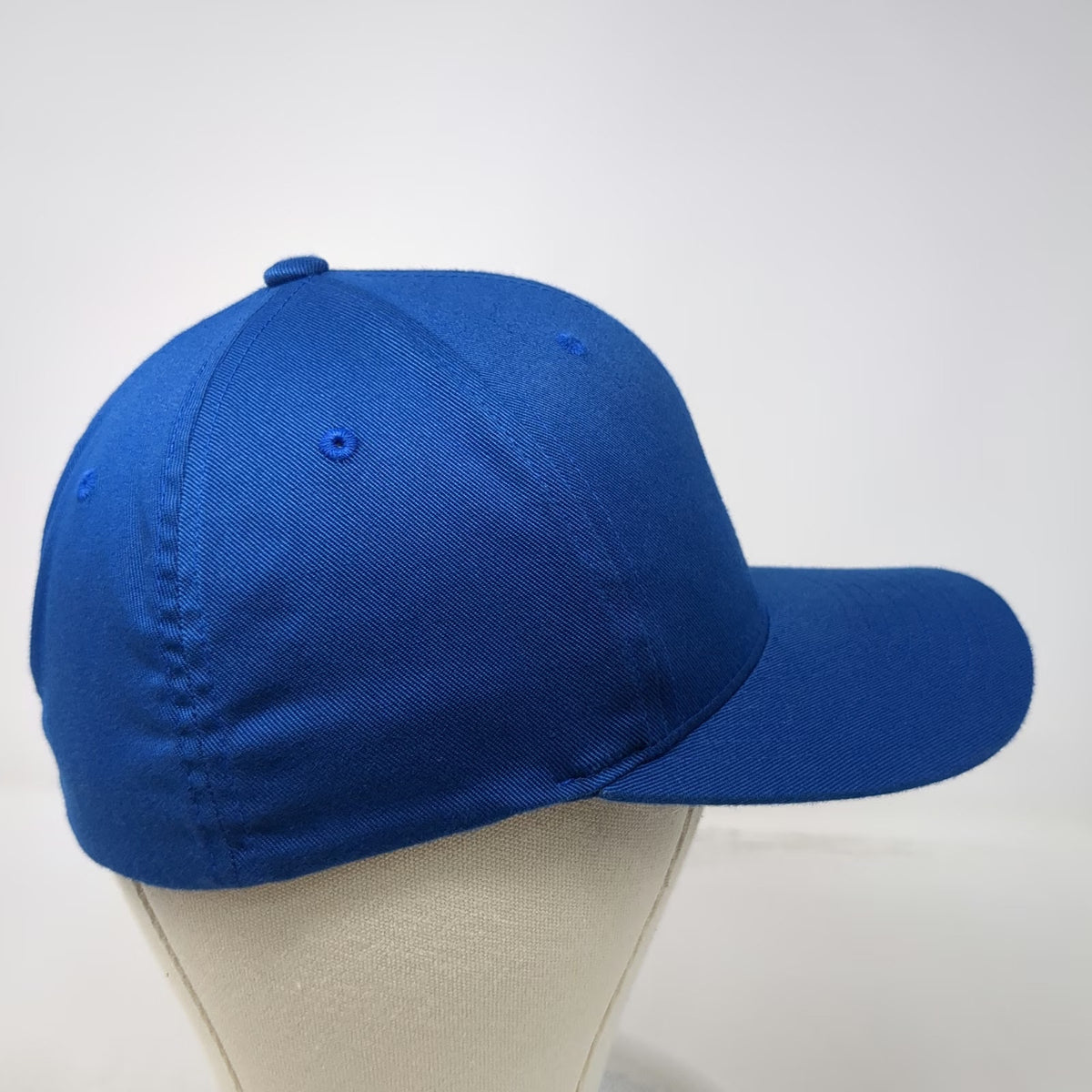 Flexfit Baseball Cap Blue M Glamis Script Logo Curved Brim Structured Hat
