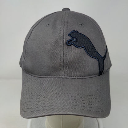 Puma Slideback Hat Gray One Size Embroidered Logo Adjustable 6 Panel