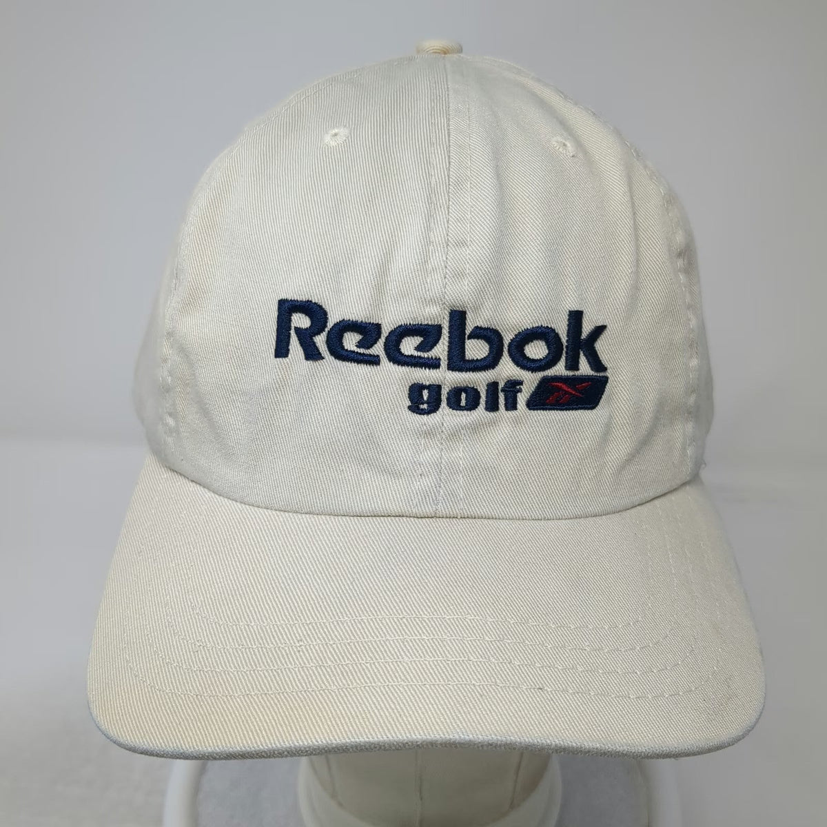Reebok Baseball Cap Beige One Size Golf Embroidered Cotton Slideback Strap Hat