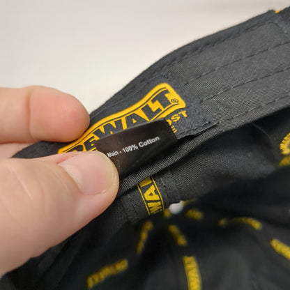 DeWalt Baseball Cap Black One Size Guaranteed Tough Cotton Slideback Hat