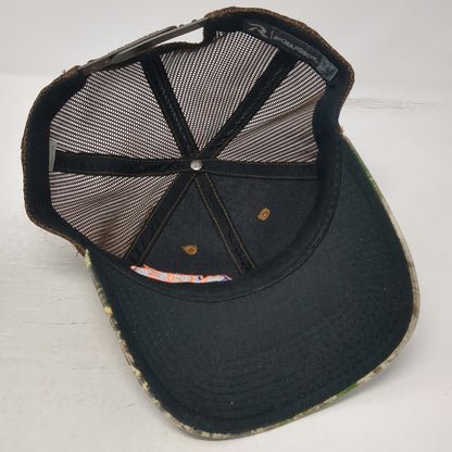 Richardson Trucker Hat Brown One Size Camo Mike's Mobile Mix Concrete Bend OR