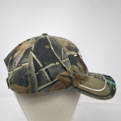 Camo Baseball Cap Green One Size Feather Indigenous Native American Pattern Hat