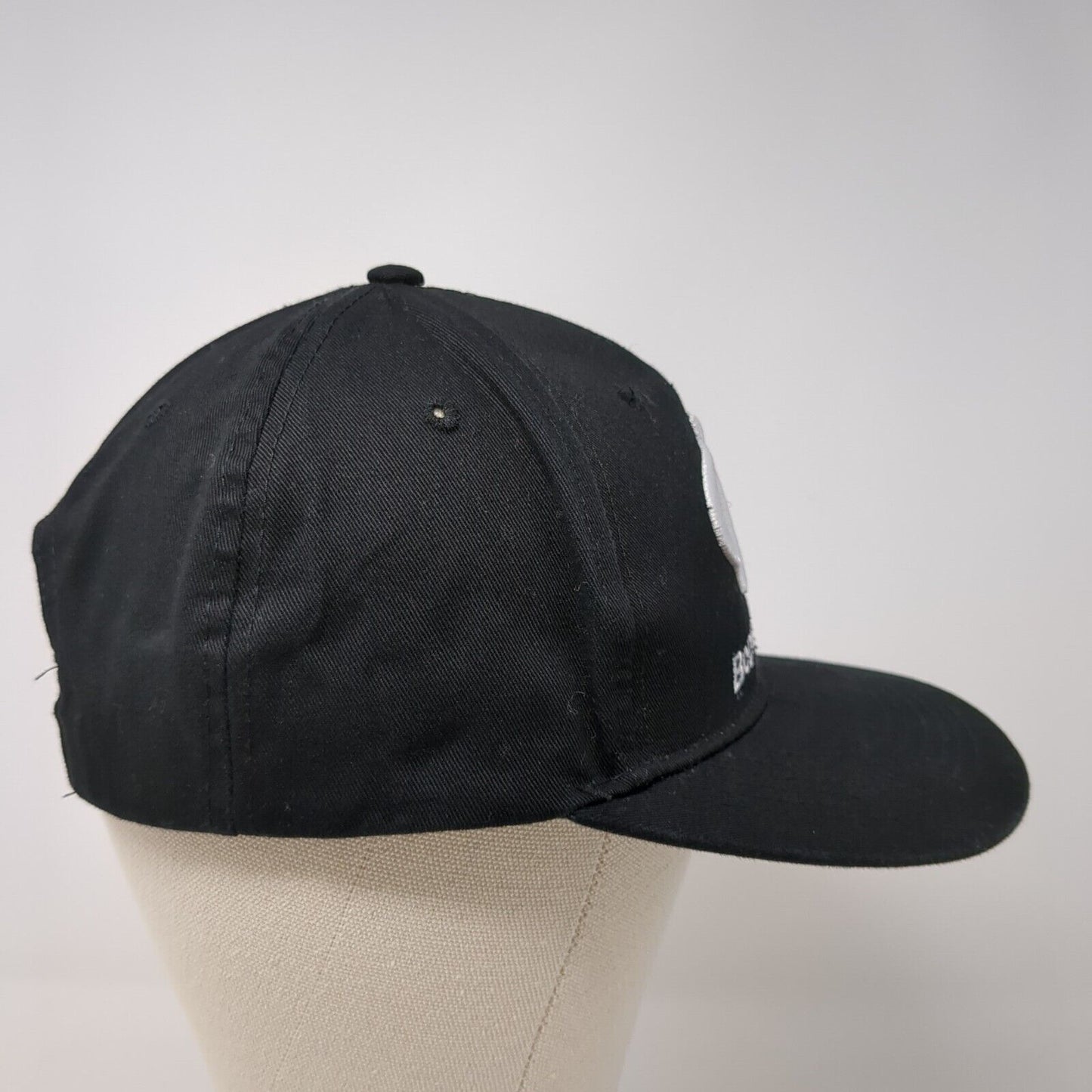 BodyBuilding.Com Snapback Hat Black One Size Adjustable Embroidered Cotton