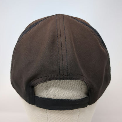Champion Baseball Cap Brown One Size Black Mesh Strapback Scribble Pattern Hat