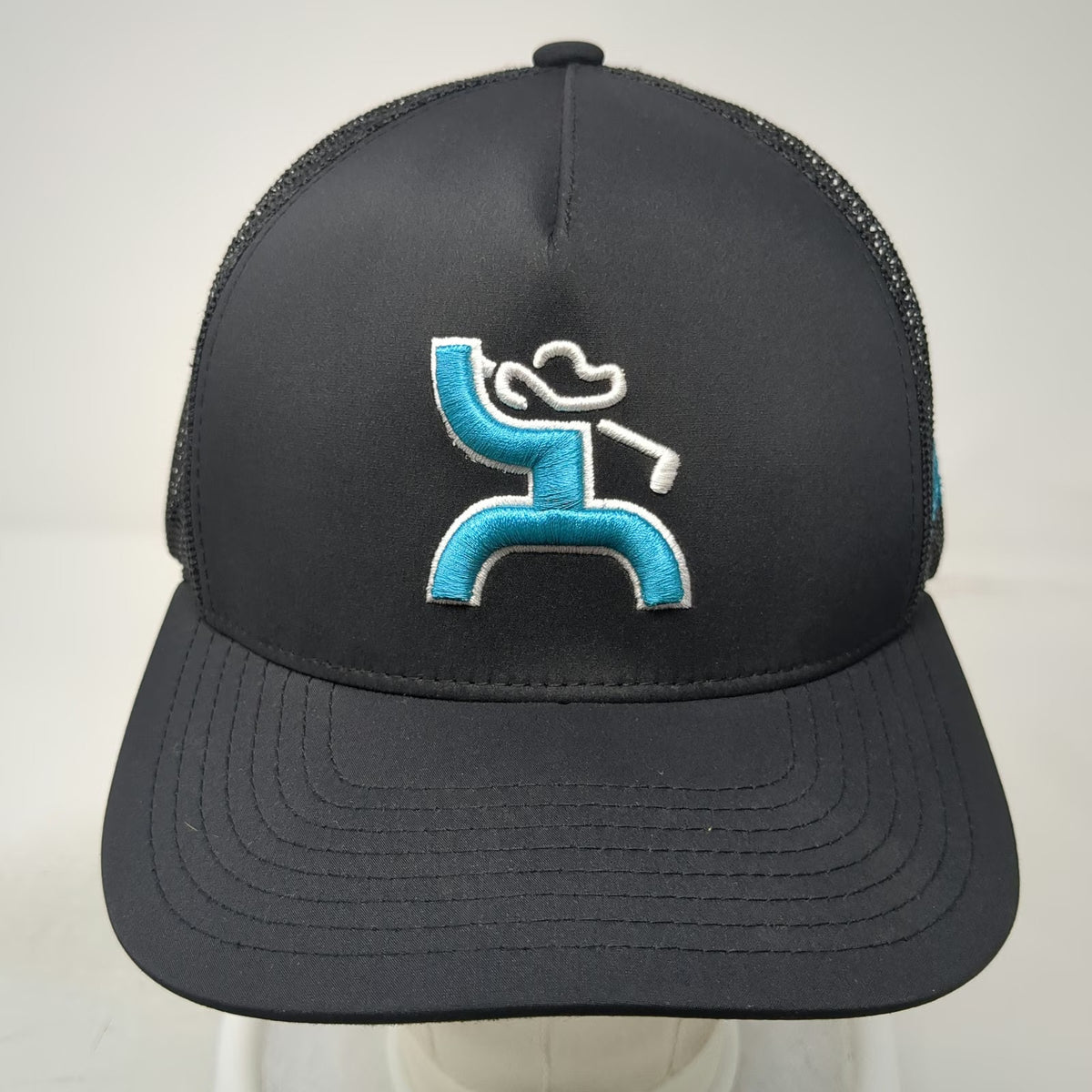 Hooey Trucker Hat Black One Size Golf Embroidery Mesh Snapback Adjustable Cap