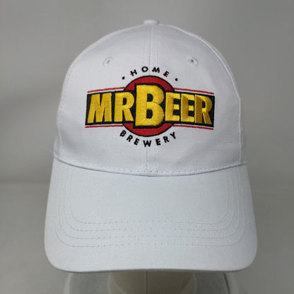 Mr. Beer Home Brewery Strapback Hat White One Size Embroidered 6 Panel