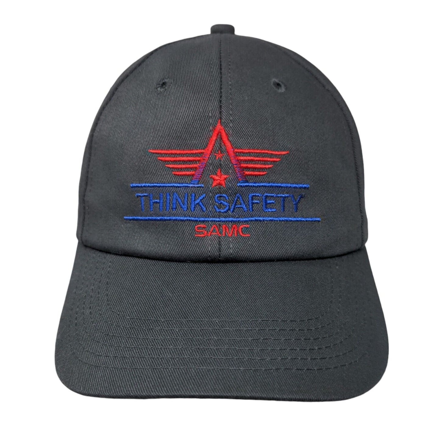 Think Safety SAMC Strapback Hat Gray One Size Embroidered K-Products