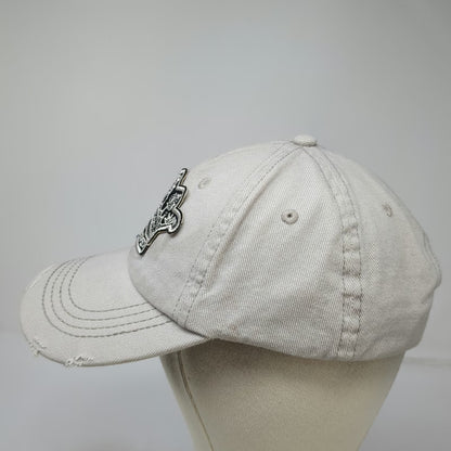 Junk Gypsy Baseball Cap Gray One Size Distressed Crown Patch Strapback Hat Logo