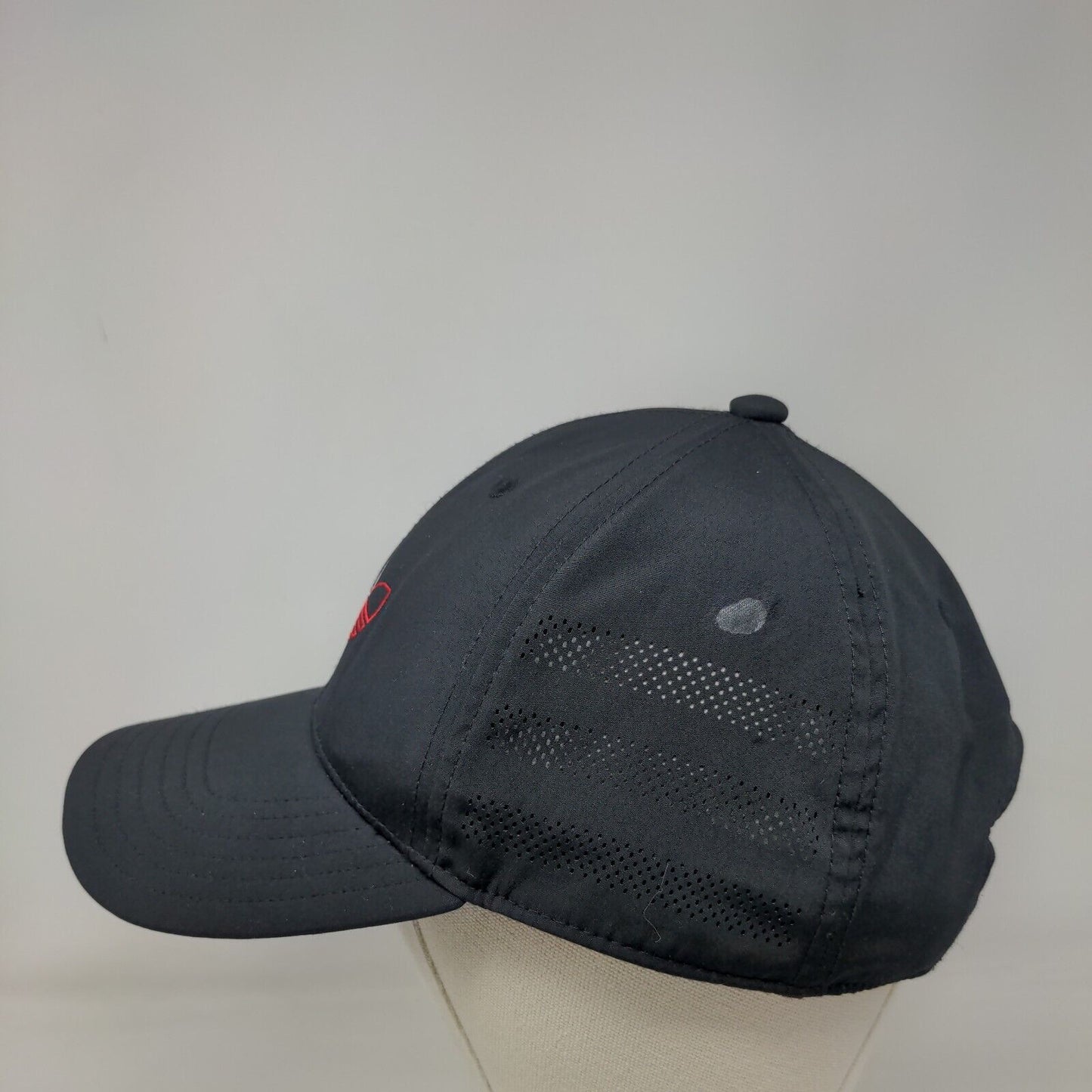 Adidas Snapback Hat Black OSFM Adjustable Embroidered Trefoil Breathable