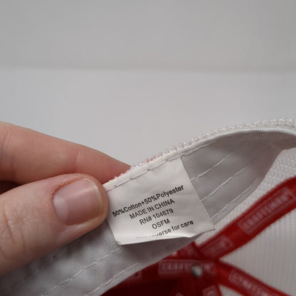 Craftsman ACE Snapback Trucker Hat Red One Size Adjustable Embroidered Mesh Back