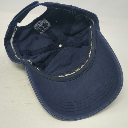 Robin Ruth 5 Panel Blue One Size Strapback California Bear Logo Hat Cotton