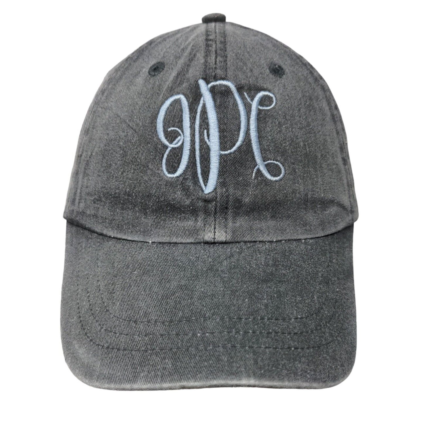 JPC Slideback Hat Gray One Size Adjustable Embroidered 6 Panel Adams
