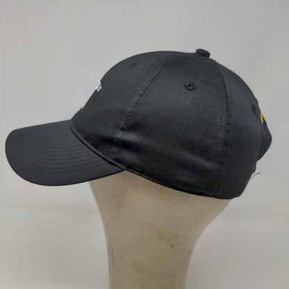 CAT Caterpillar Men's Slideback Hat Black Adjustable Embroidered Logo PolyCotton