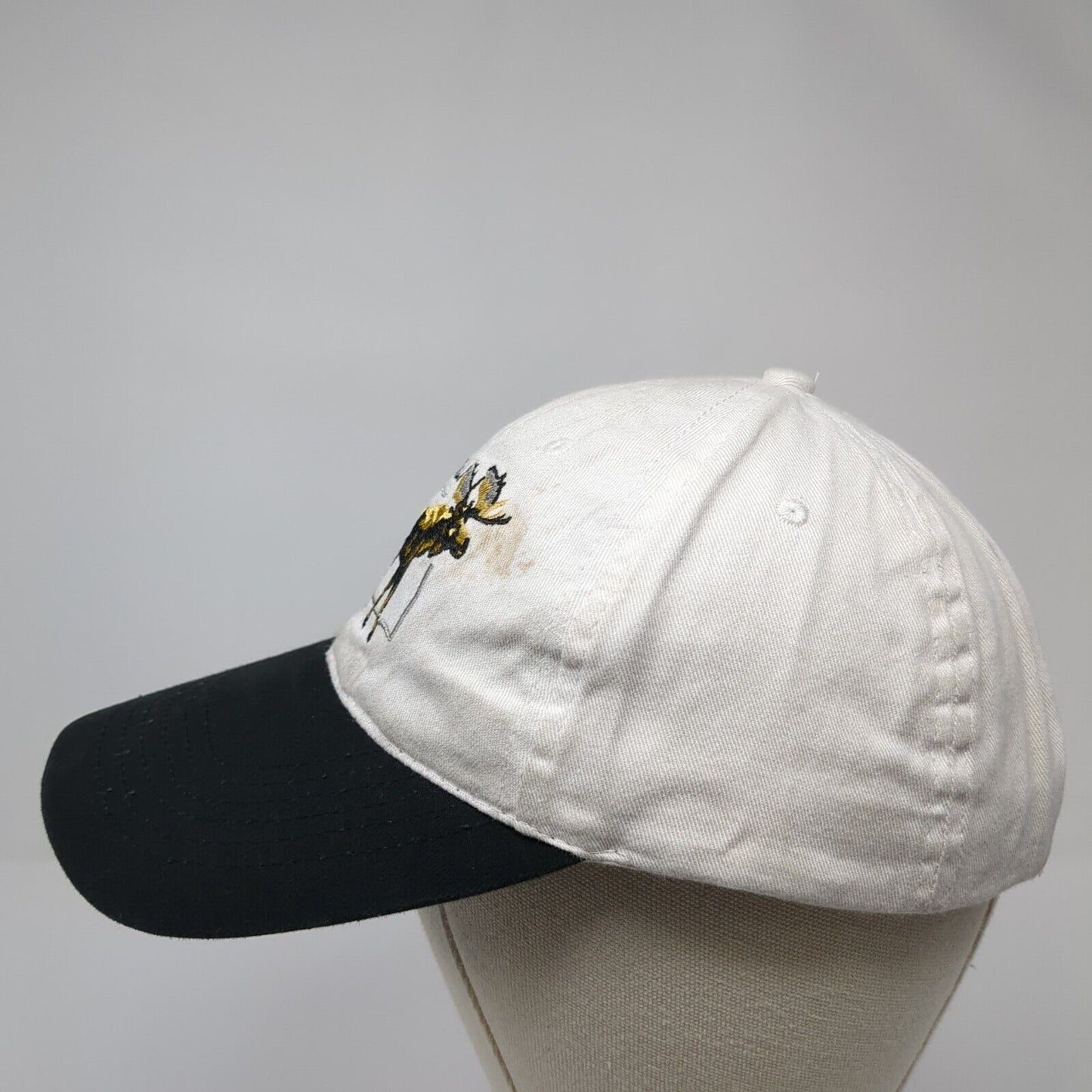 Alaska Denali Strapback Hat White One Size Adjustable Embroidered Cotton