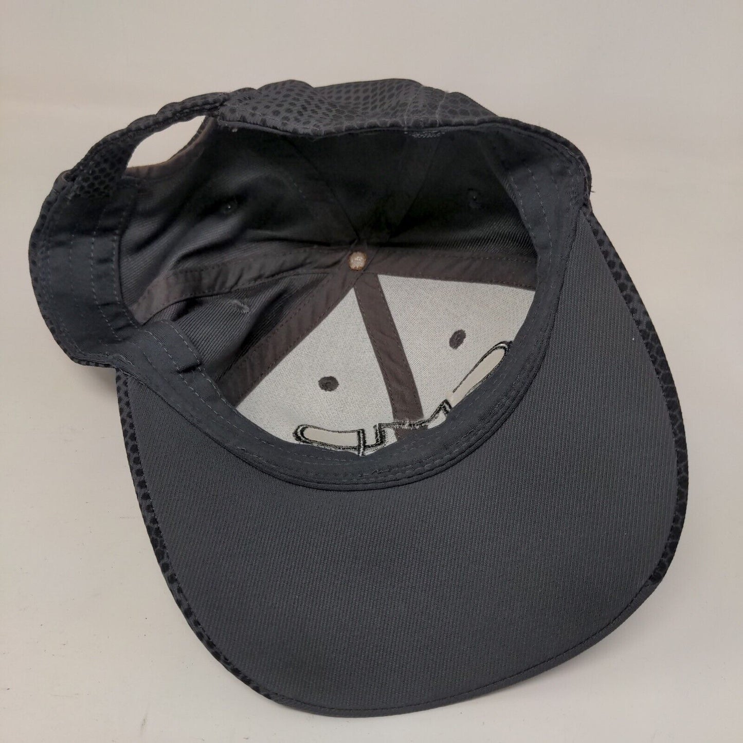 CMD Strapback Hat Gray One Size Adjustable Embroidered Sport-Tek Polyester