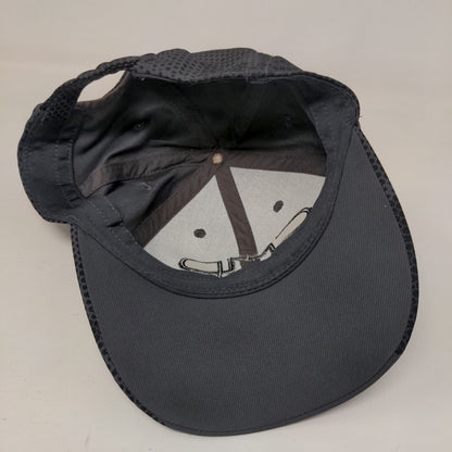 CMD Strapback Hat Gray One Size Adjustable Embroidered Sport-Tek Polyester