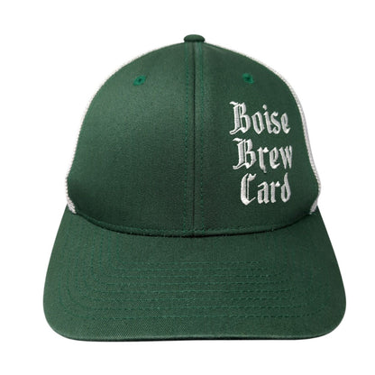 Boise Brew Card Fitted Mesh Back Trucker Hat Green S/M Port Authority